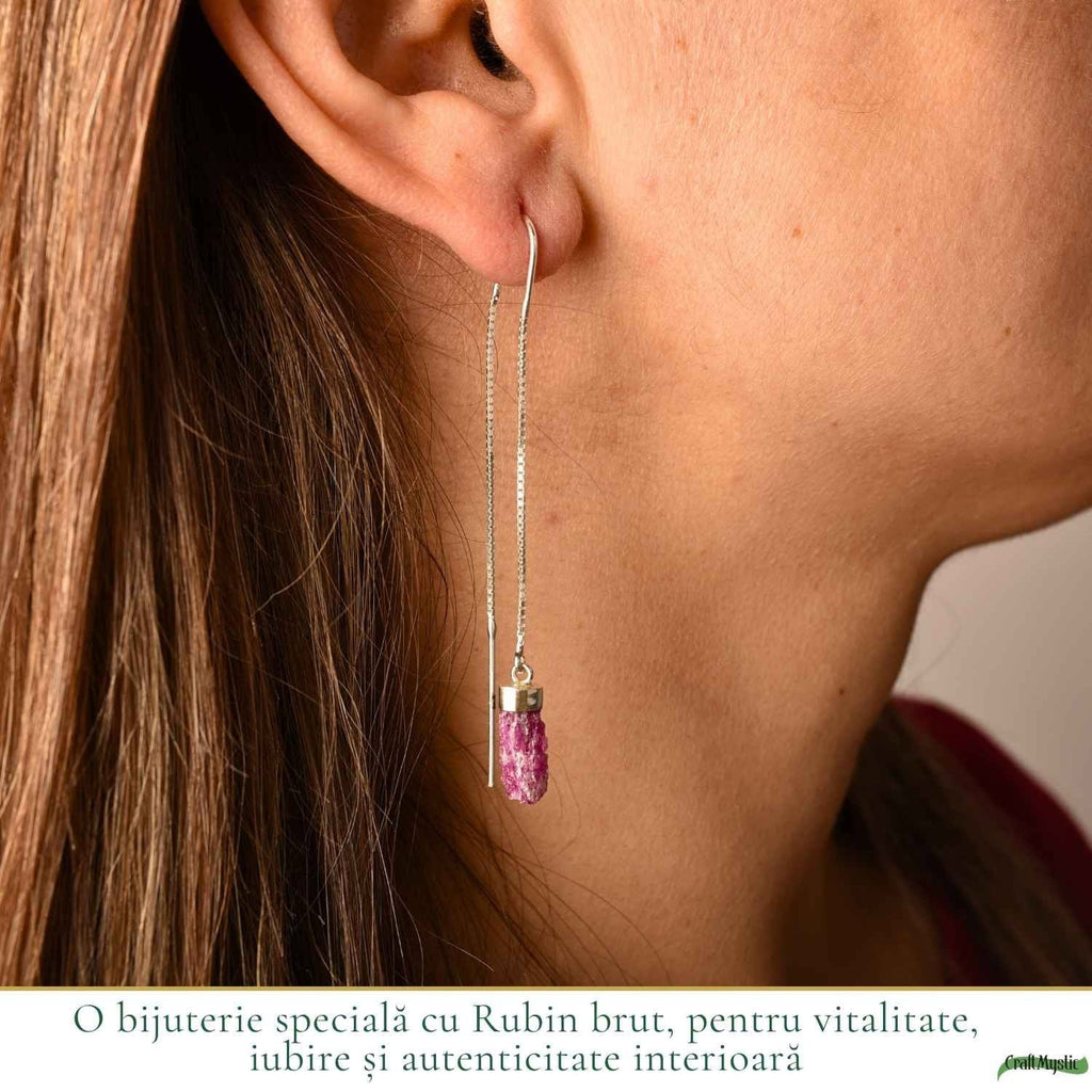 Cercei cu Rubin, Argint 925 – CraftMystic