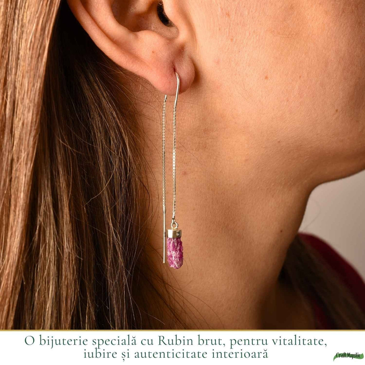 Cercei cu Rubin, Argint 925 – CraftMystic