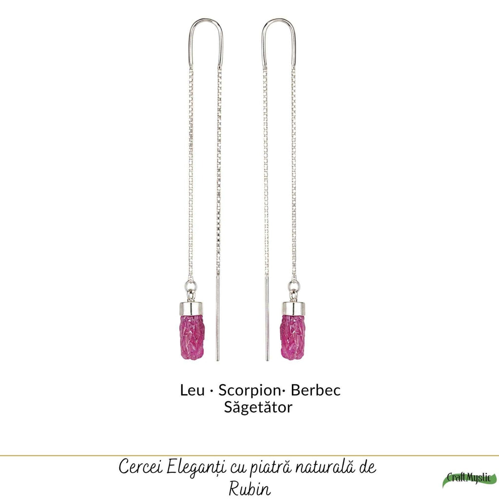 Cercei cu Rubin, Argint 925 – CraftMystic