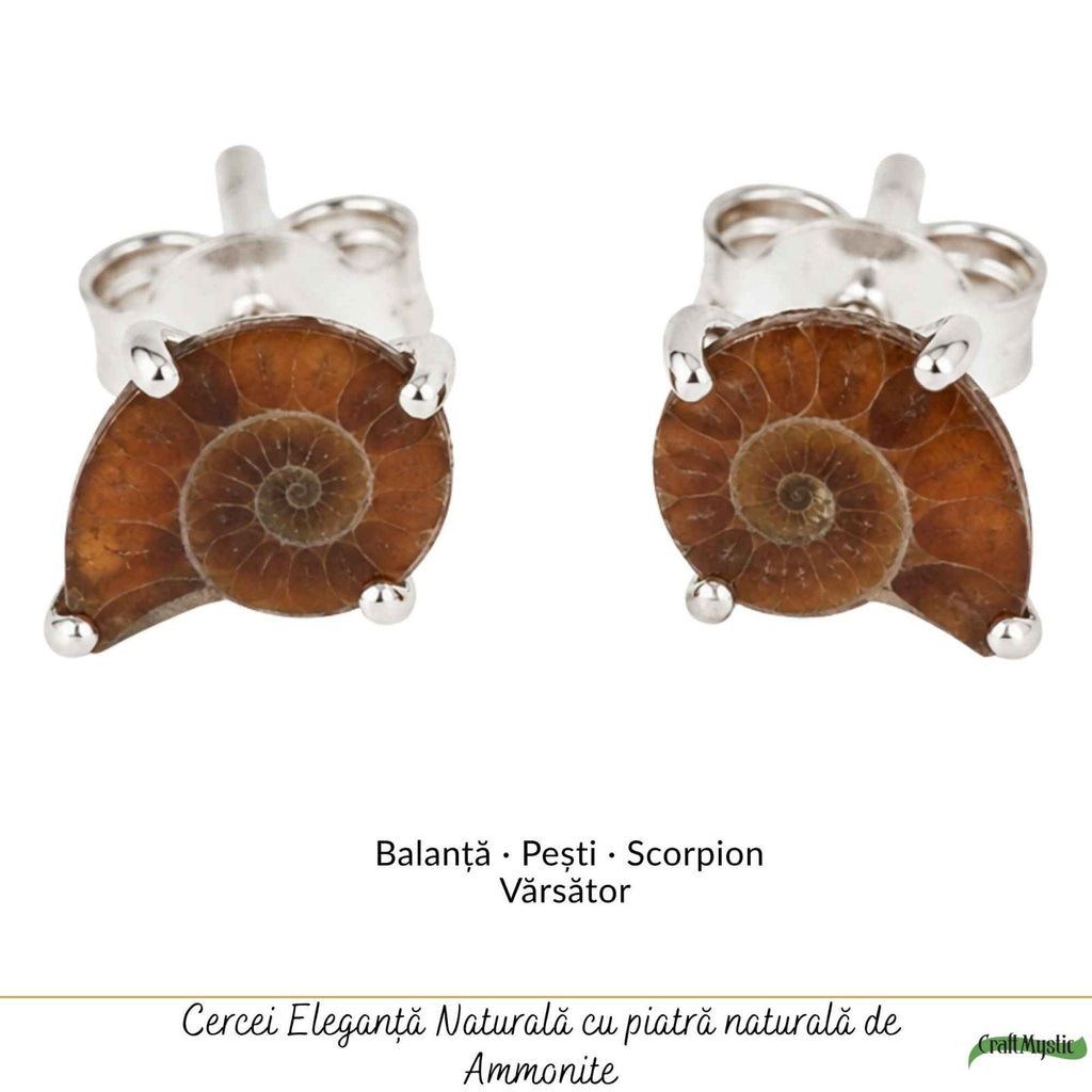 Cercei cu Amonit, Argint 925 – CraftMystic