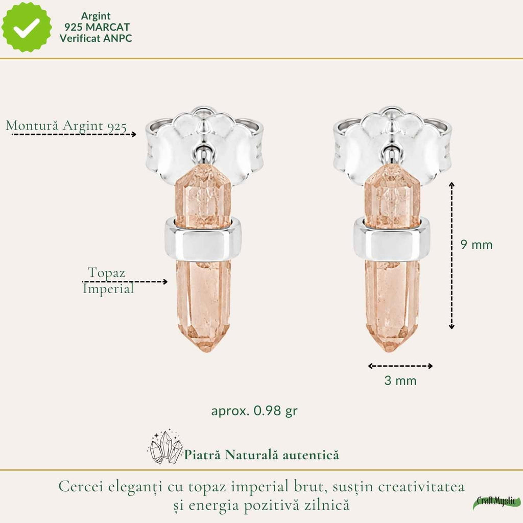 Cercei cu Topaz, Argint 925 – CraftMystic