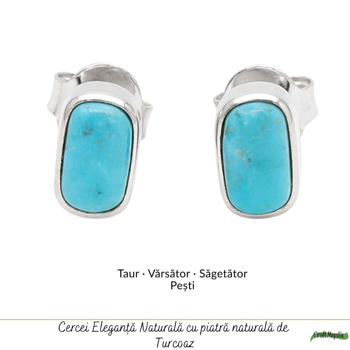 Cercei cu Turcoaz, Argint 925 – CraftMystic