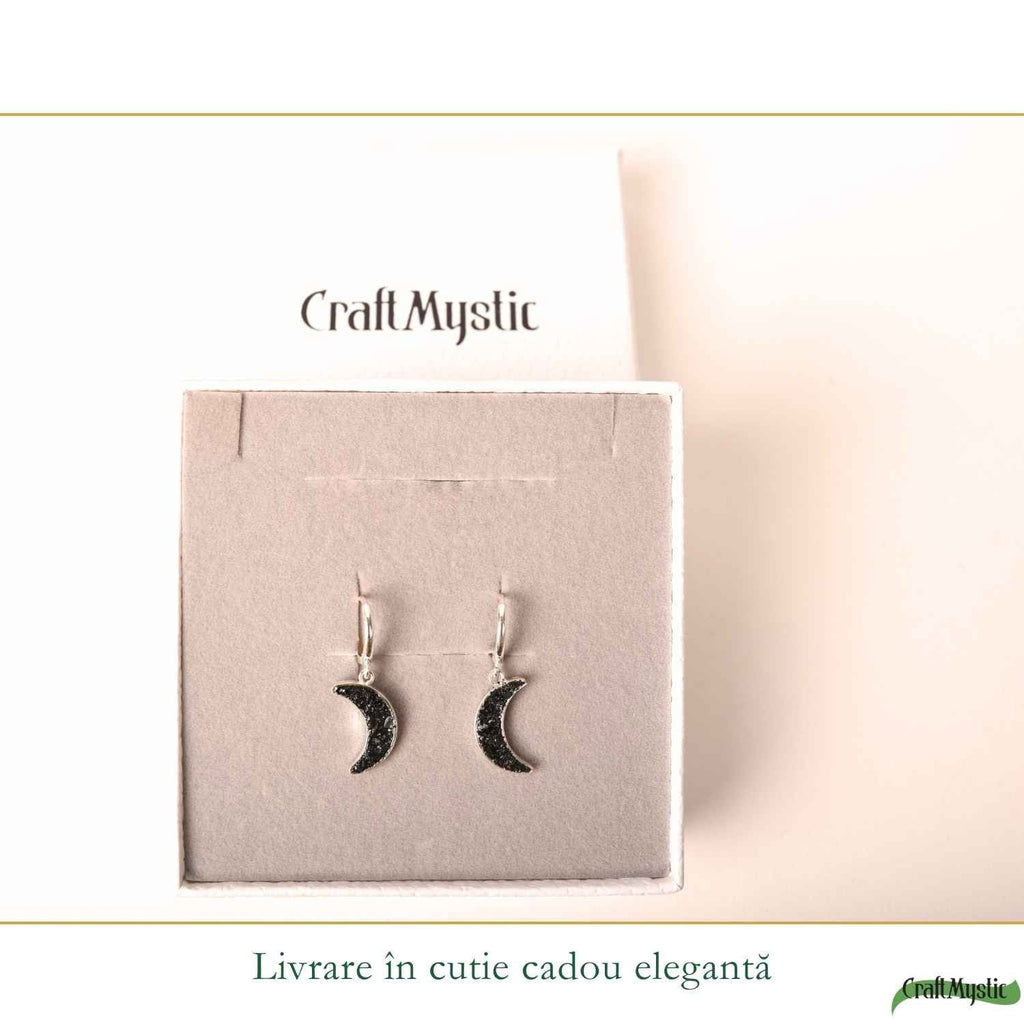 Cercei cu Turmalină Neagră, Argint 925 – CraftMystic