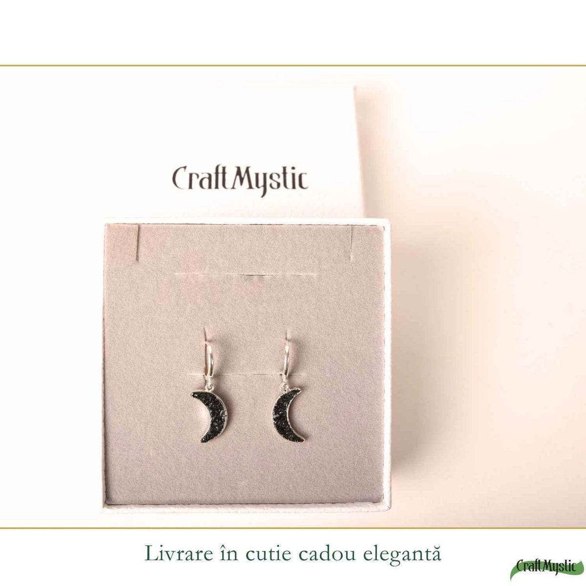 Cercei cu Turmalină Neagră, Argint 925 – CraftMystic