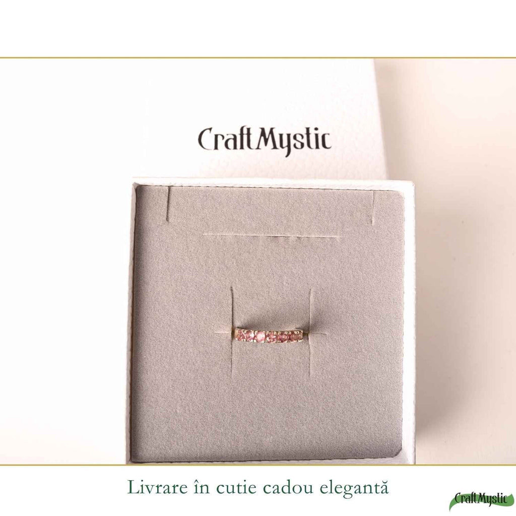 Inel cu Turmalină Roz, Argint 925 – CraftMystic