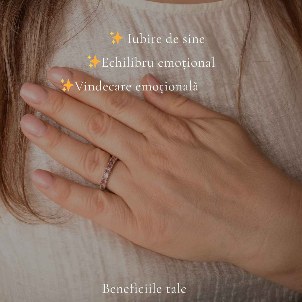Inel cu Turmalină Roz, Argint 925 – CraftMystic