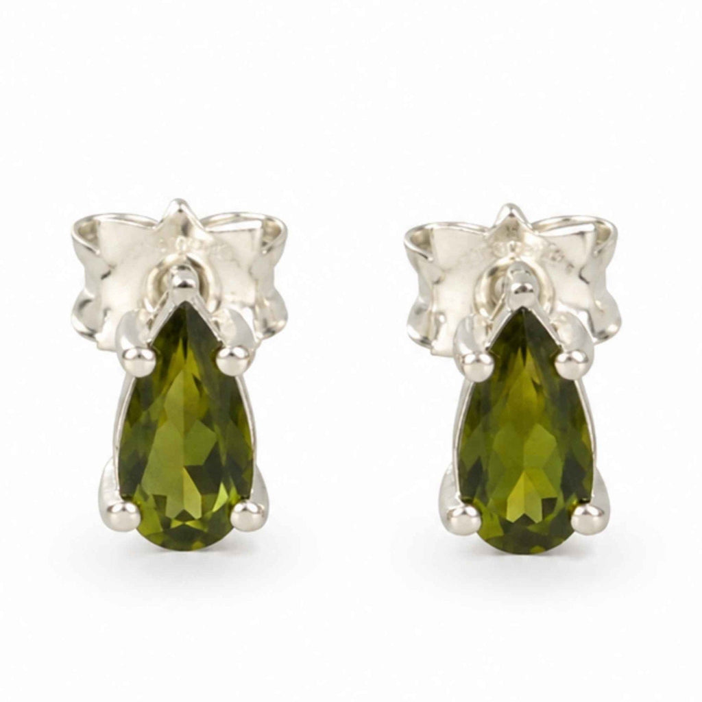 Cercei cu Turmalină Verde, Argint 925 – CraftMystic