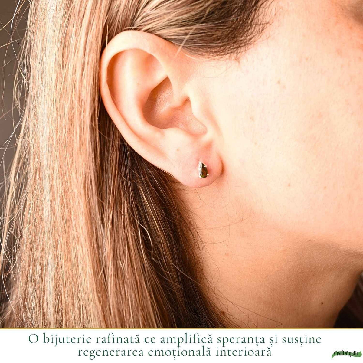Cercei cu Turmalină Verde, Argint 925 – CraftMystic