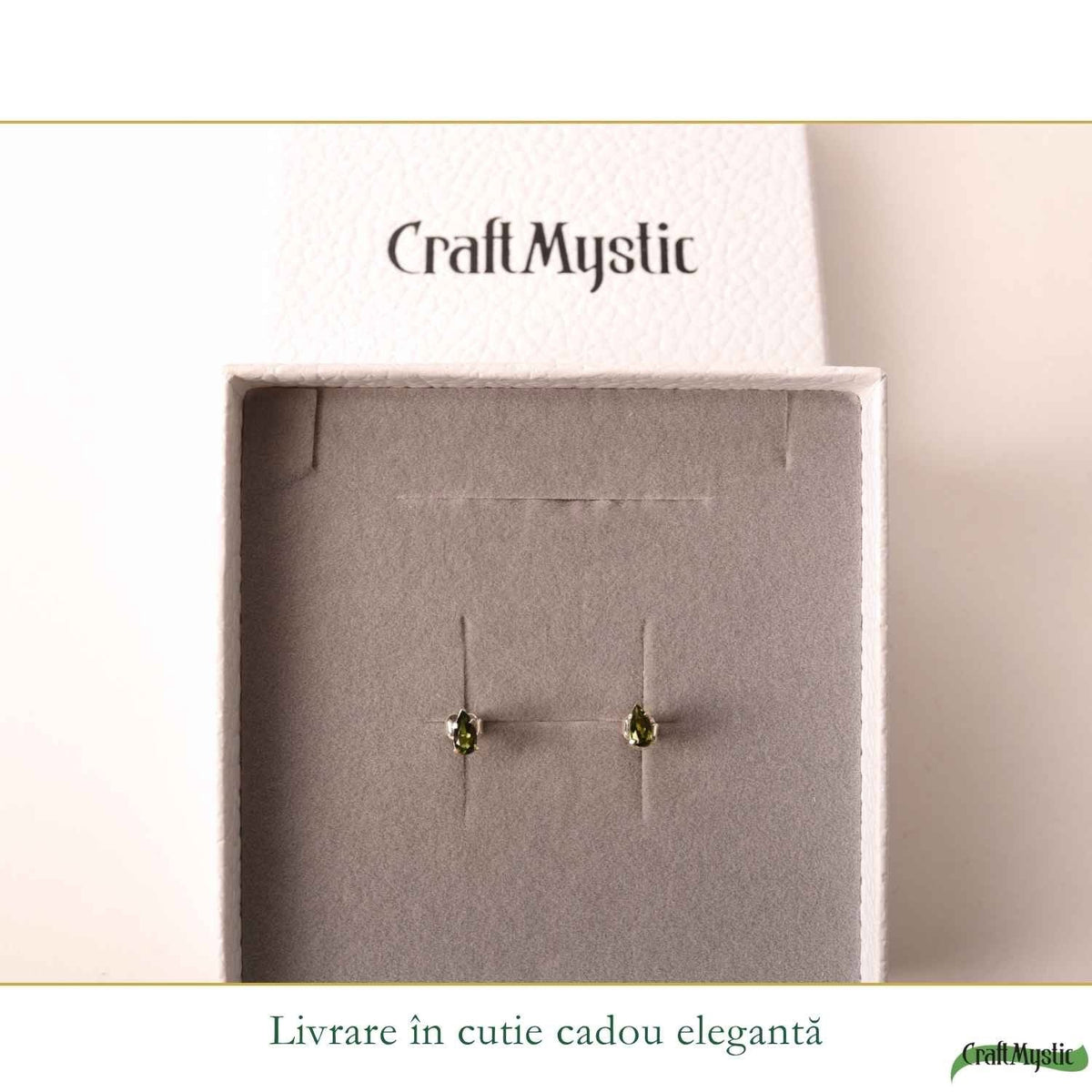 Cercei cu Turmalină Verde, Argint 925 – CraftMystic