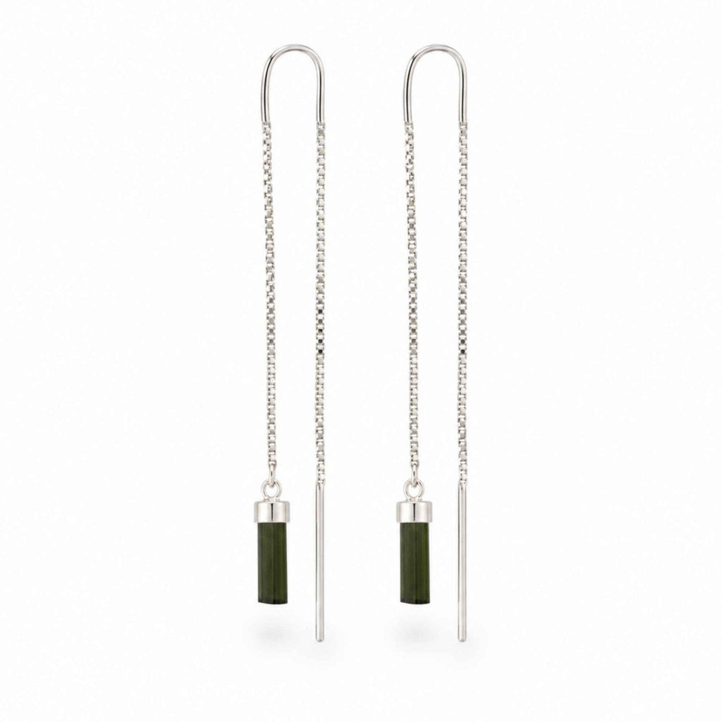 Cercei cu Turmalină Verde, Argint 925 – CraftMystic