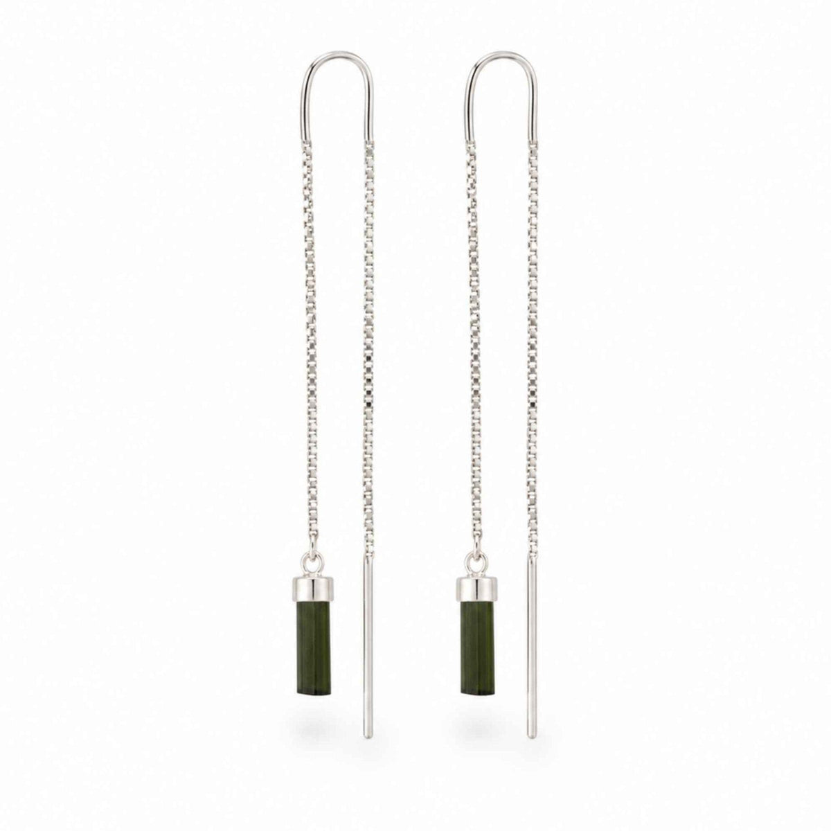 Cercei cu Turmalină Verde, Argint 925 – CraftMystic