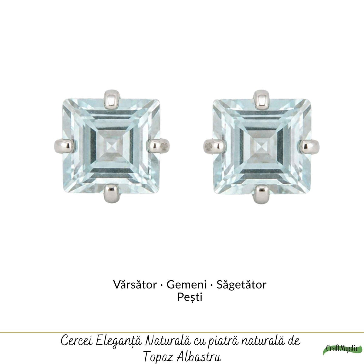 Cercei cu Topaz, Argint 925 – CraftMystic