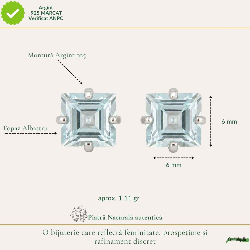 Cercei cu Topaz, Argint 925 – CraftMystic