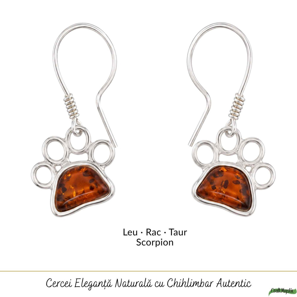 Cercei cu Chihlimbar, Argint 925 – CraftMystic