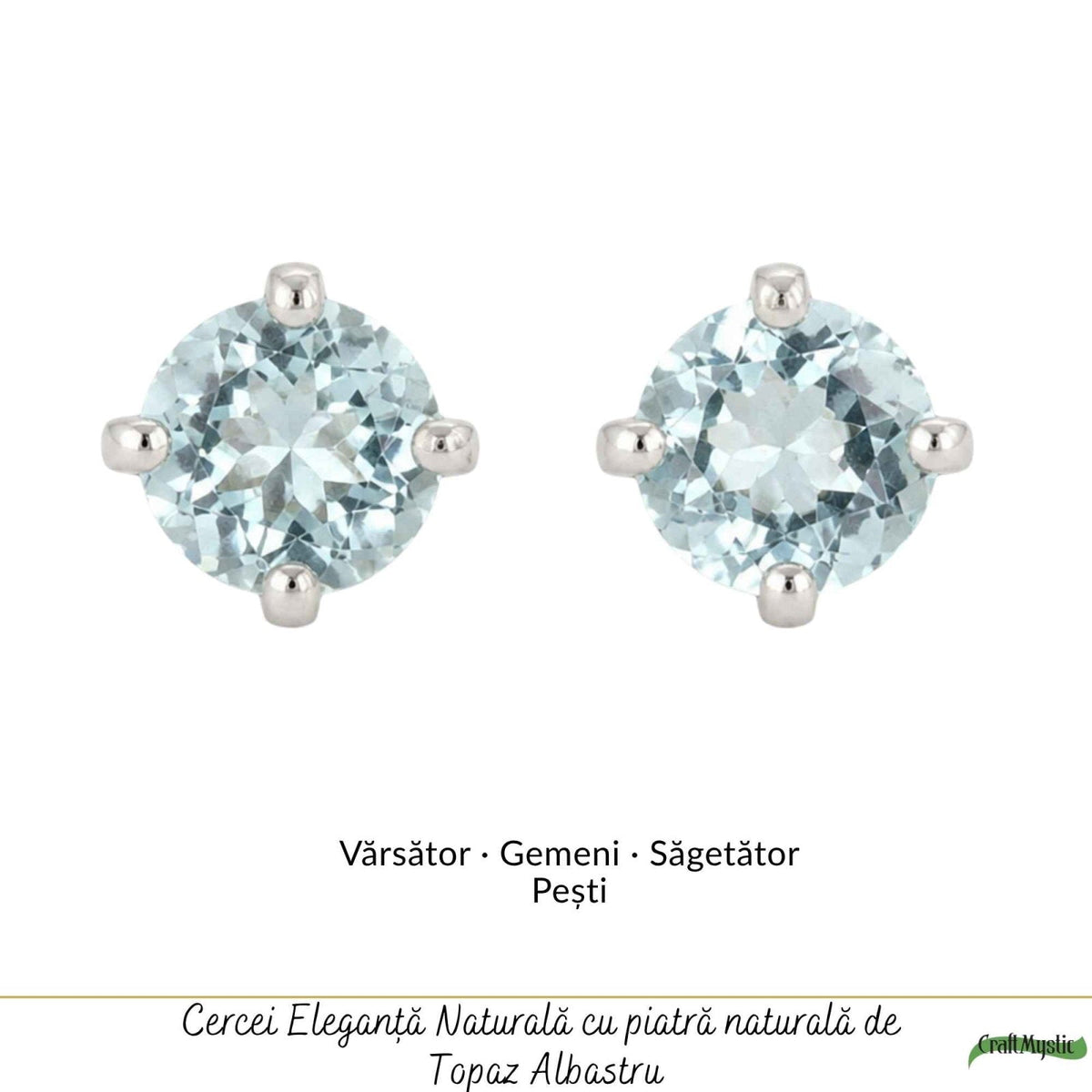 Cercei cu Topaz, Argint 925 – CraftMystic