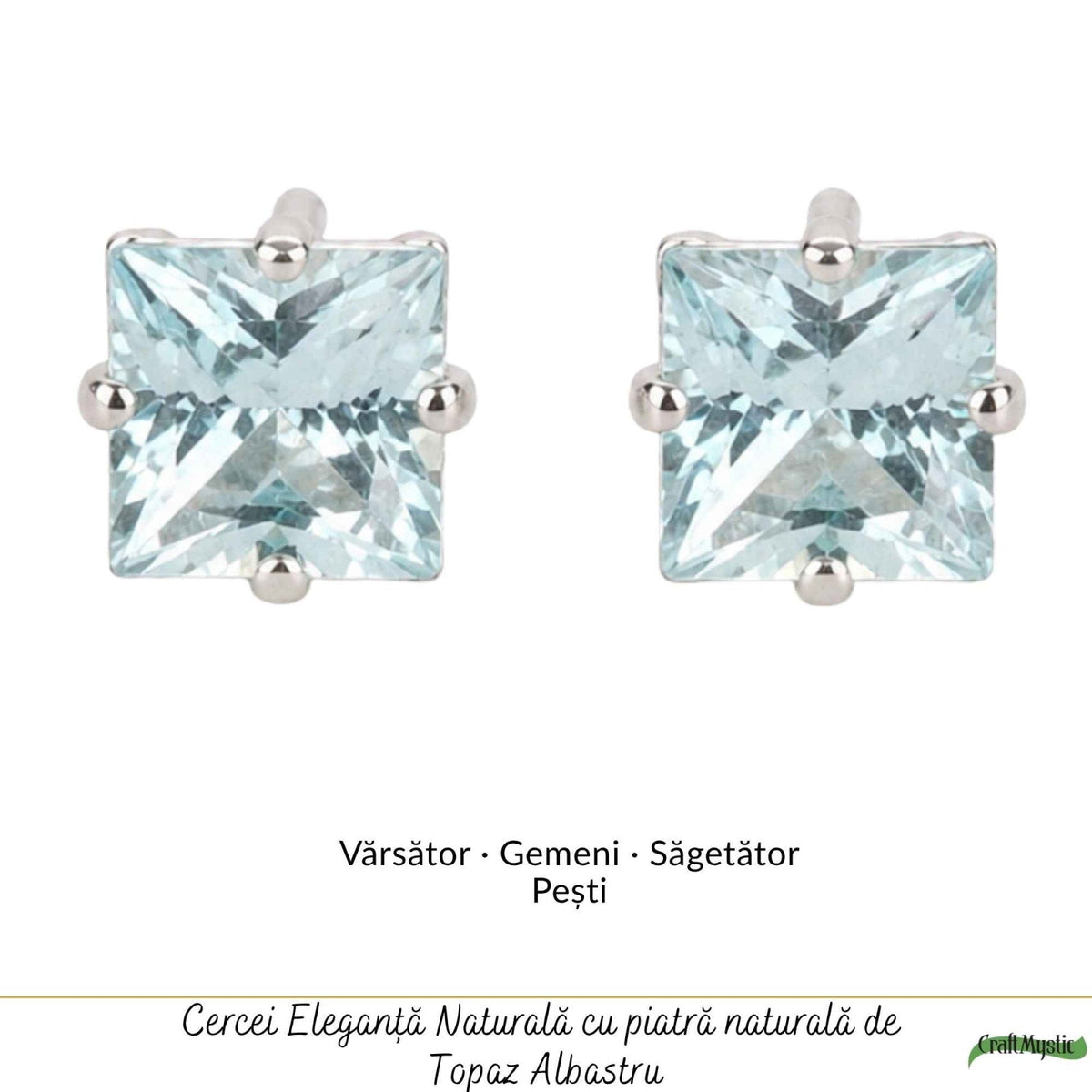 Cercei cu Topaz, Argint 925 – CraftMystic