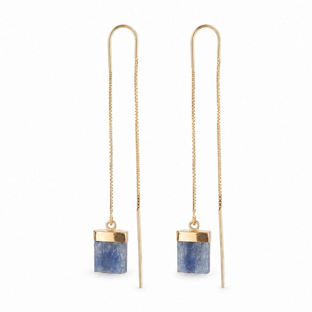 Cercei cu Kyanit, Argint 925 placat aur 18k – CraftMystic
