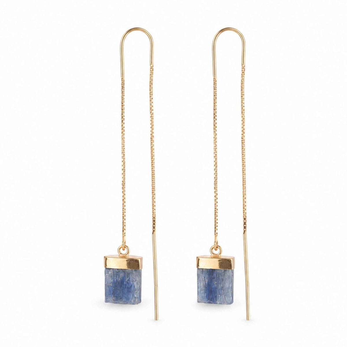 Cercei cu Kyanit, Argint 925 placat aur 18k – CraftMystic