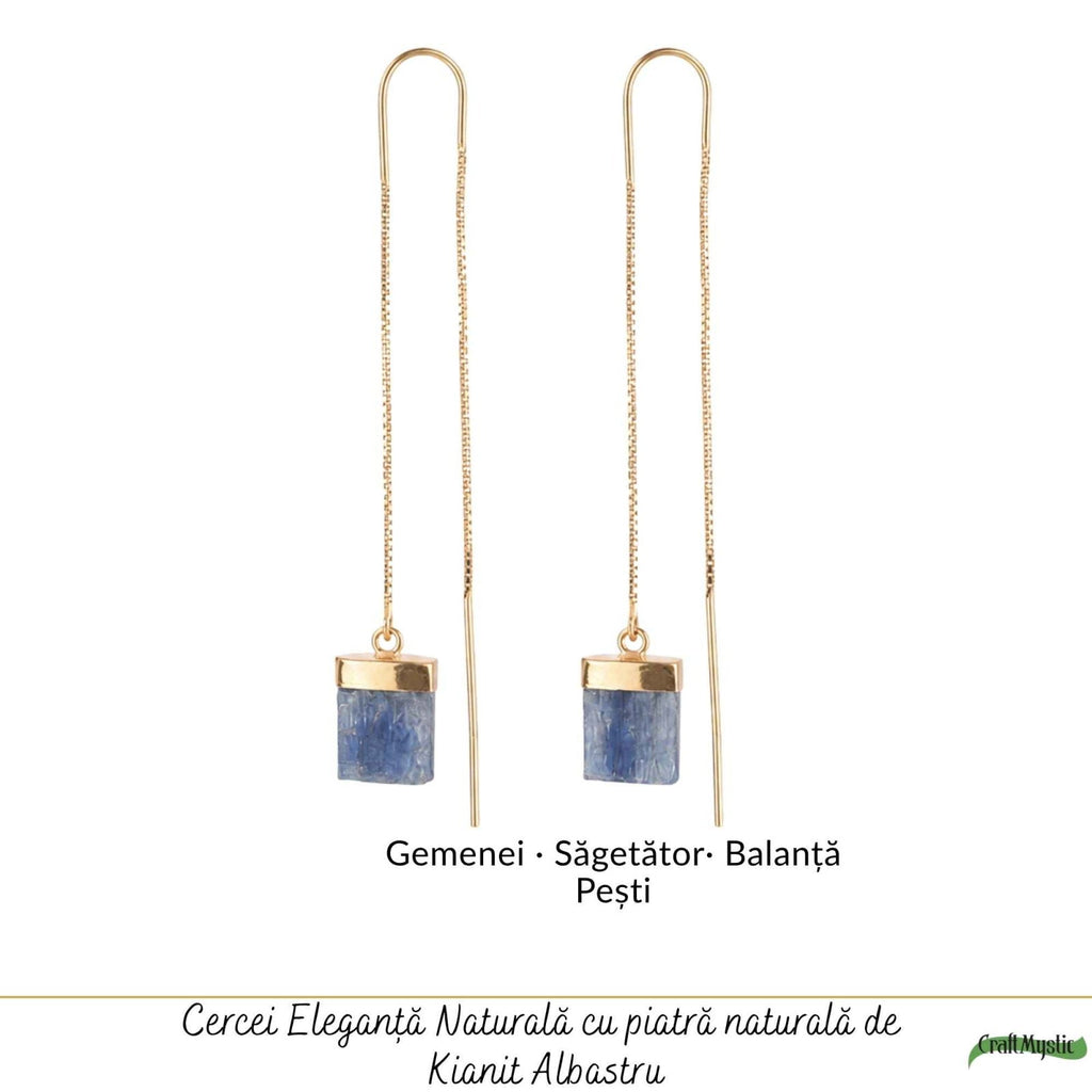 Cercei cu Kyanit, Argint 925 placat aur 18k – CraftMystic