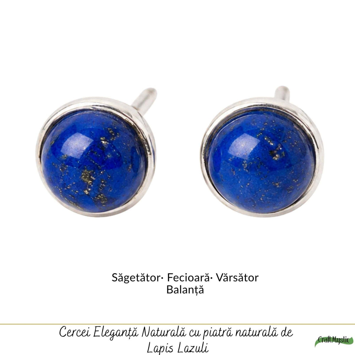 Cercei cu Lapis Lazuli, Argint 925 – CraftMystic