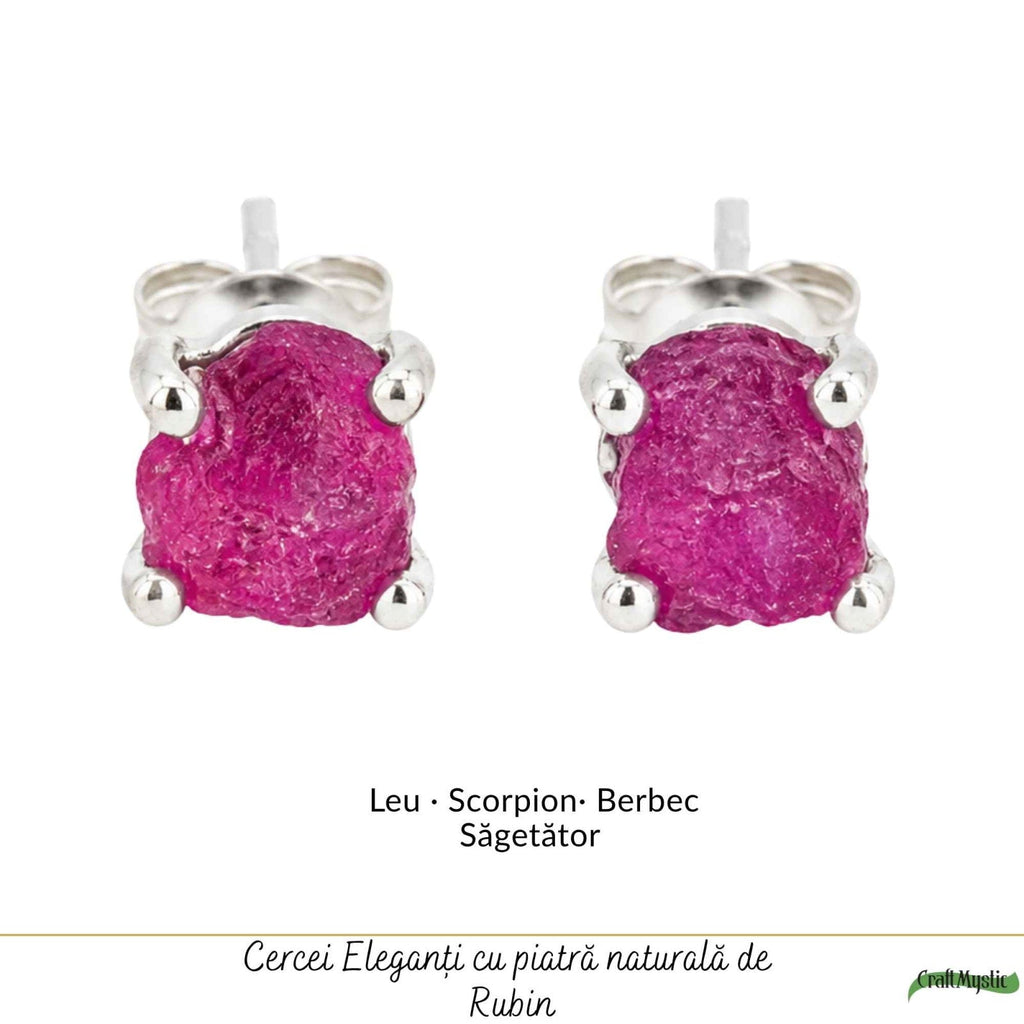 Cercei cu Rubin, Argint 925 – CraftMystic
