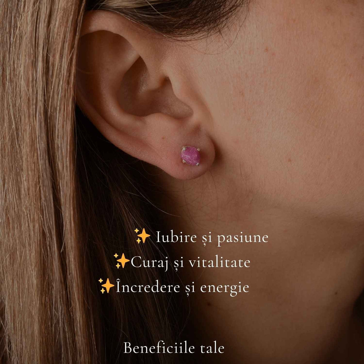 Cercei cu Rubin, Argint 925 – CraftMystic