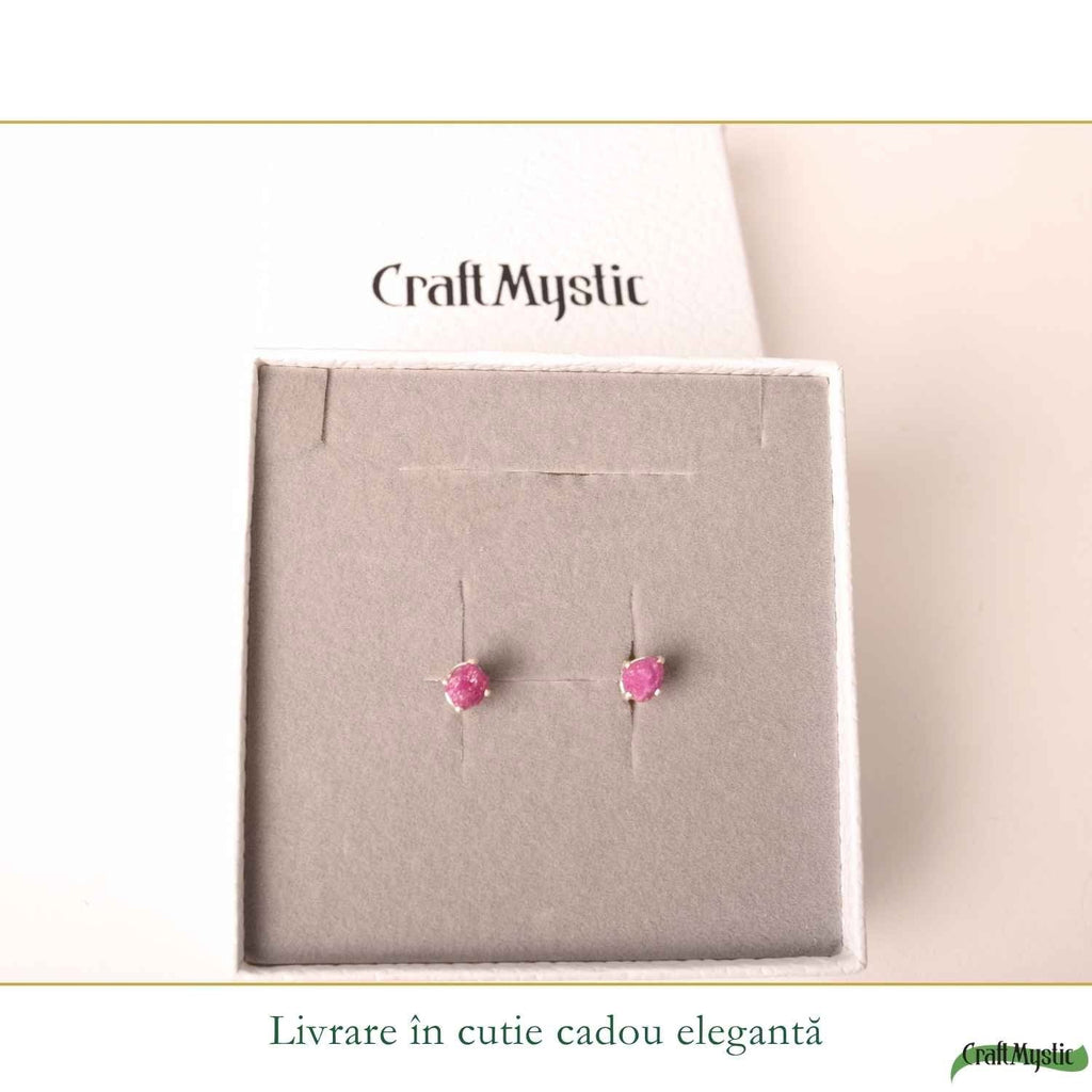 Cercei cu Rubin, Argint 925 – CraftMystic