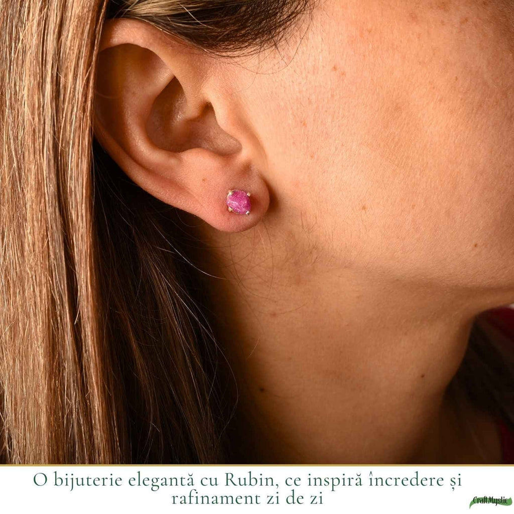 Cercei cu Rubin, Argint 925 – CraftMystic