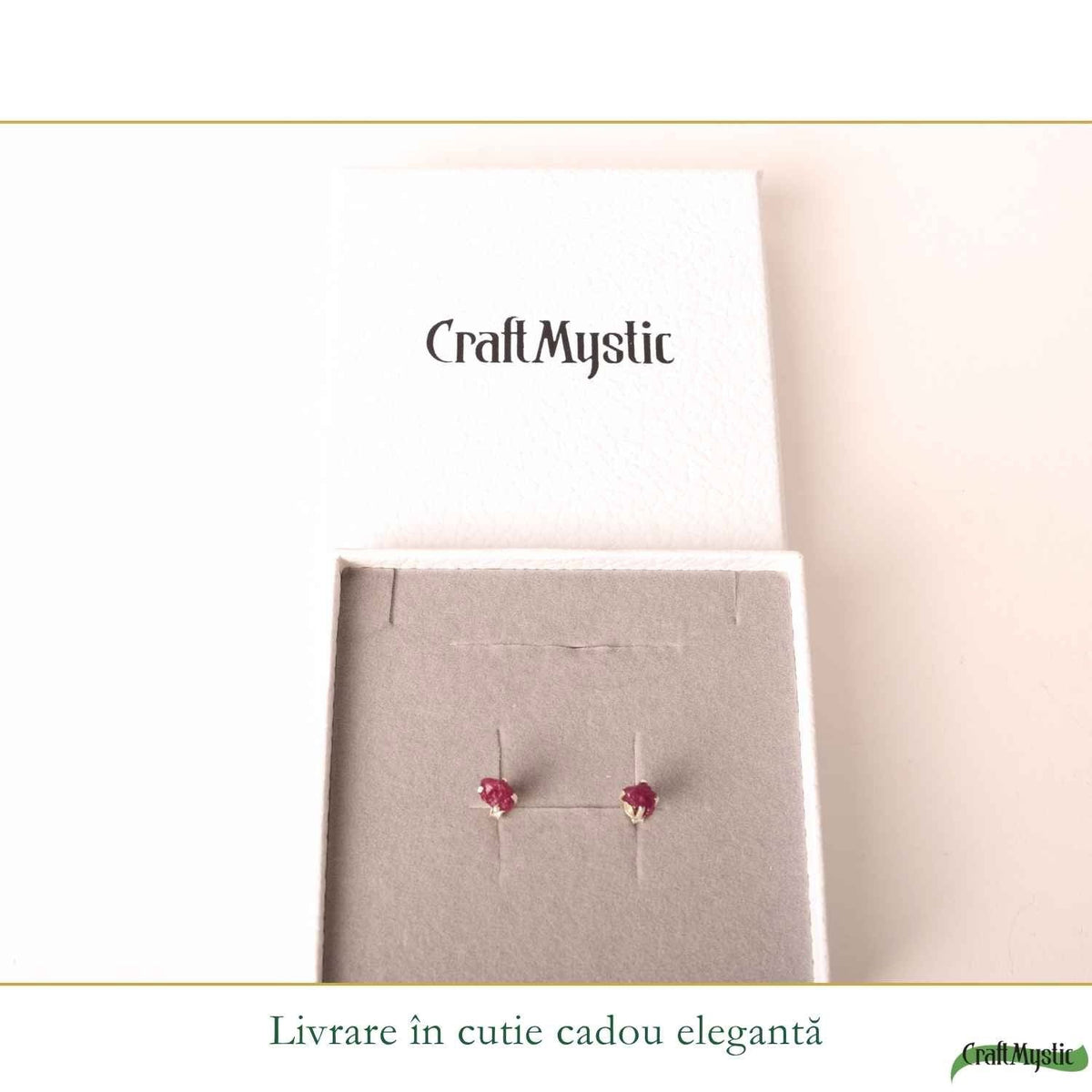 Cercei cu Rubin, Argint 925 – CraftMystic