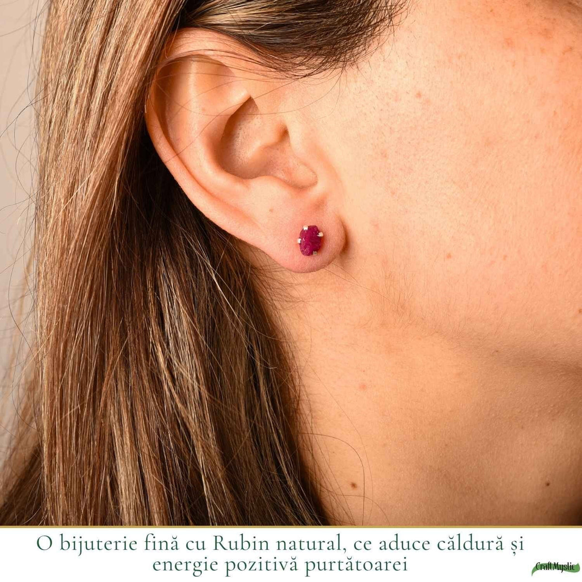 Cercei cu Rubin, Argint 925 – CraftMystic