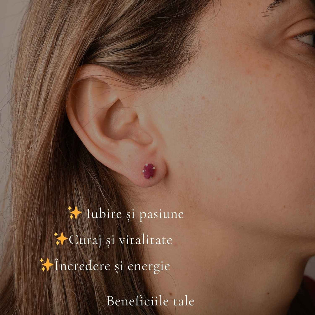 Cercei cu Rubin, Argint 925 – CraftMystic