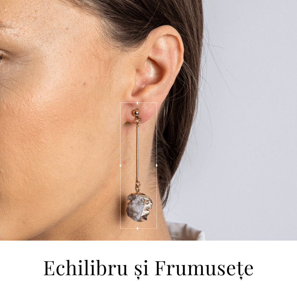 Piatra Luminii – Cercei cu Druzy pentru echilibru si frumusete