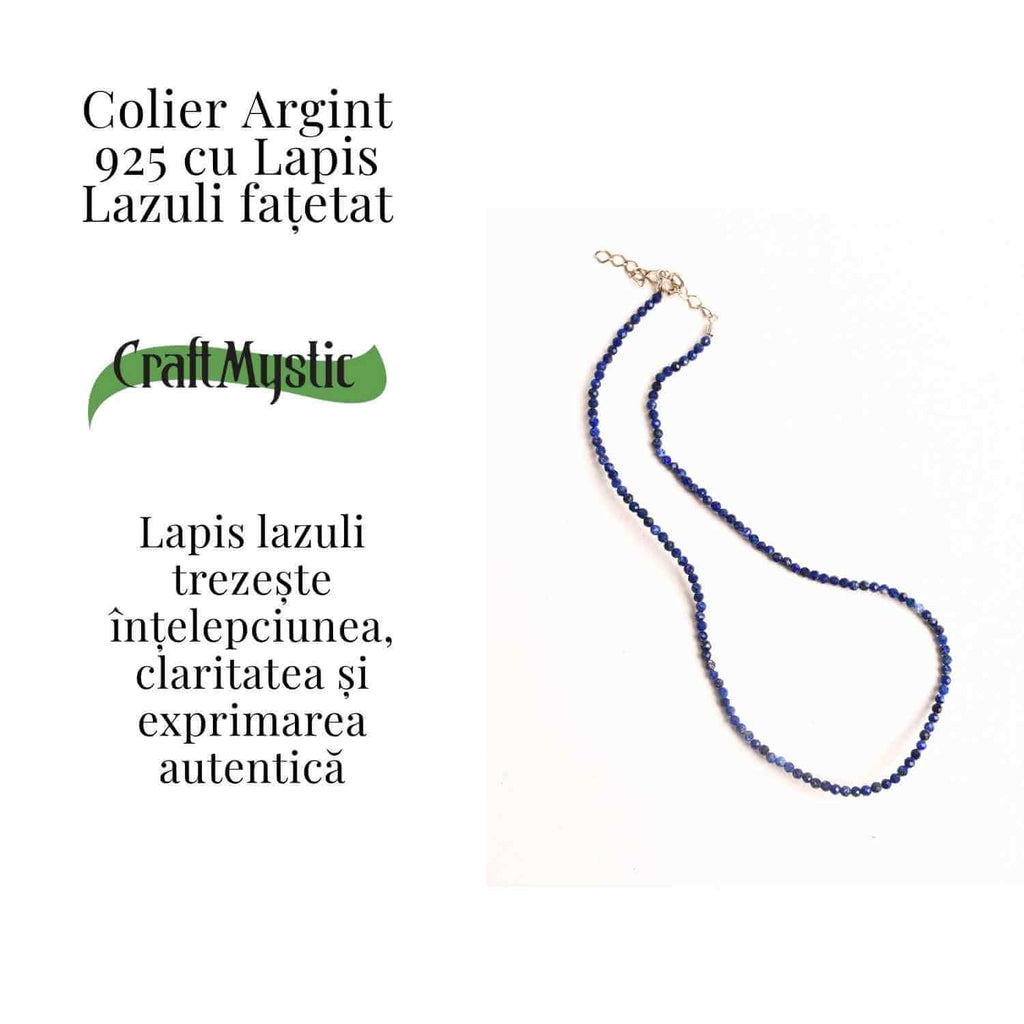 Claritate si Adevar Interior – Colier din Argint 925 cu Lapis Lazuli Fatetat