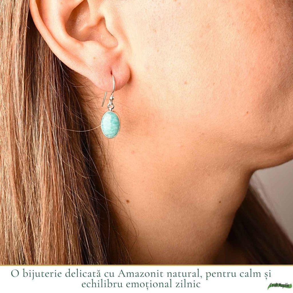 Cercei cu Amazonit, Argint 925 – CraftMystic