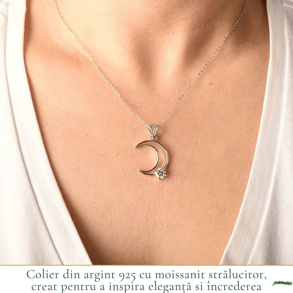 Colier cu Moissanit, Argint 925 – CraftMystic