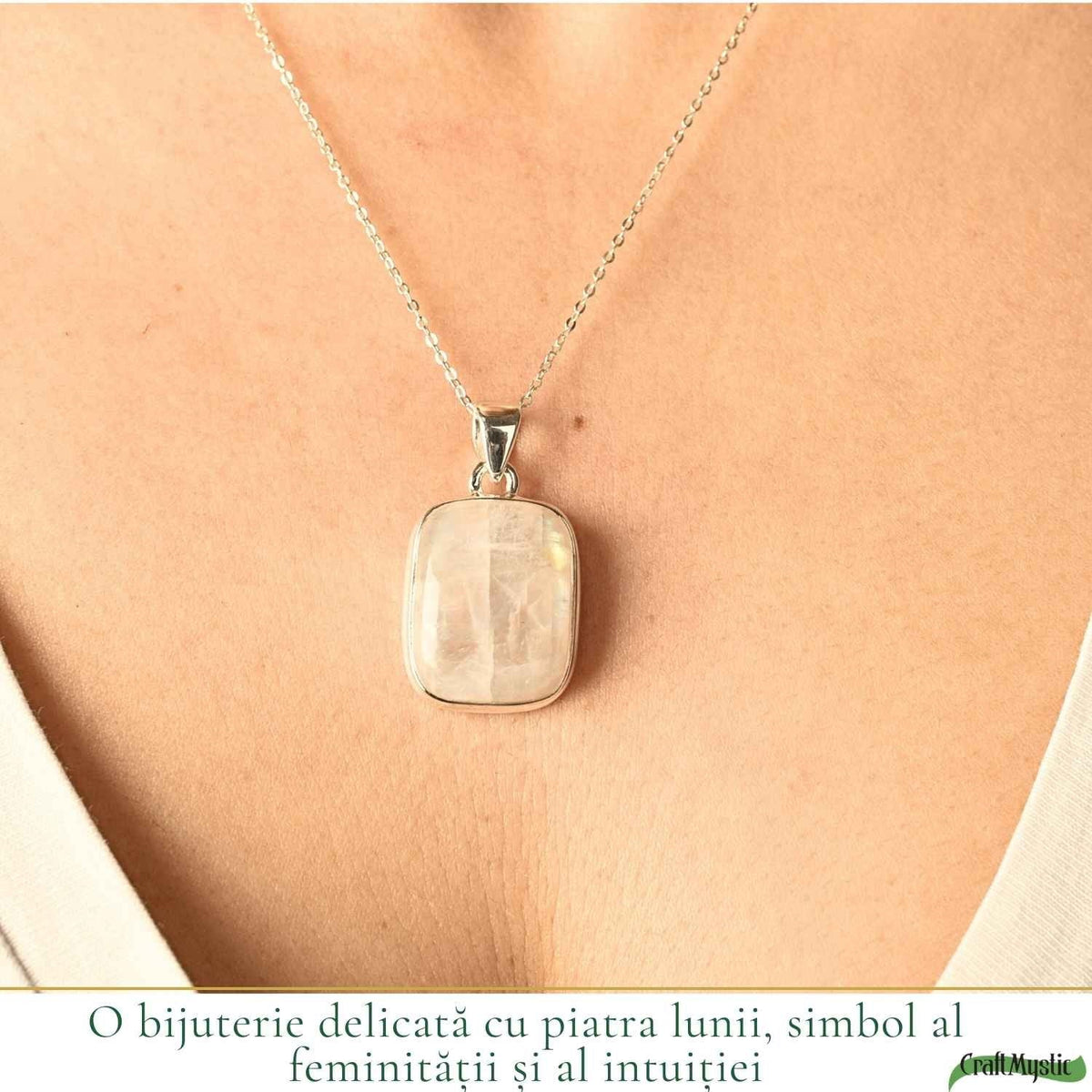 Colier cu Piatra Lunii, Argint 925 – CraftMystic