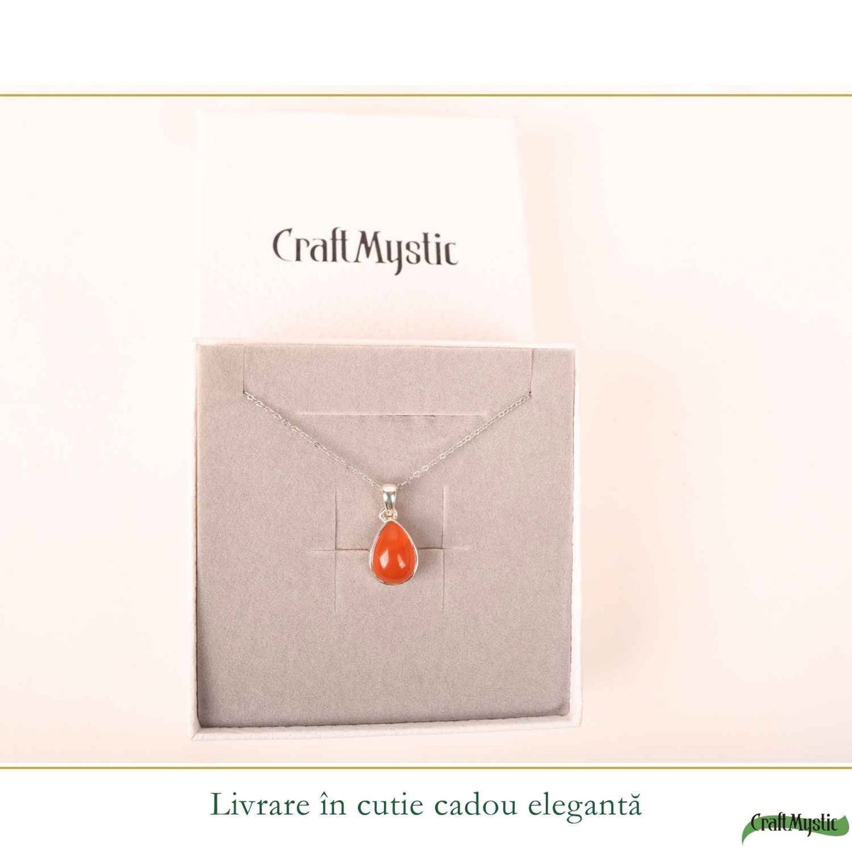 Colier cu Carneol, Argint 925 – CraftMystic