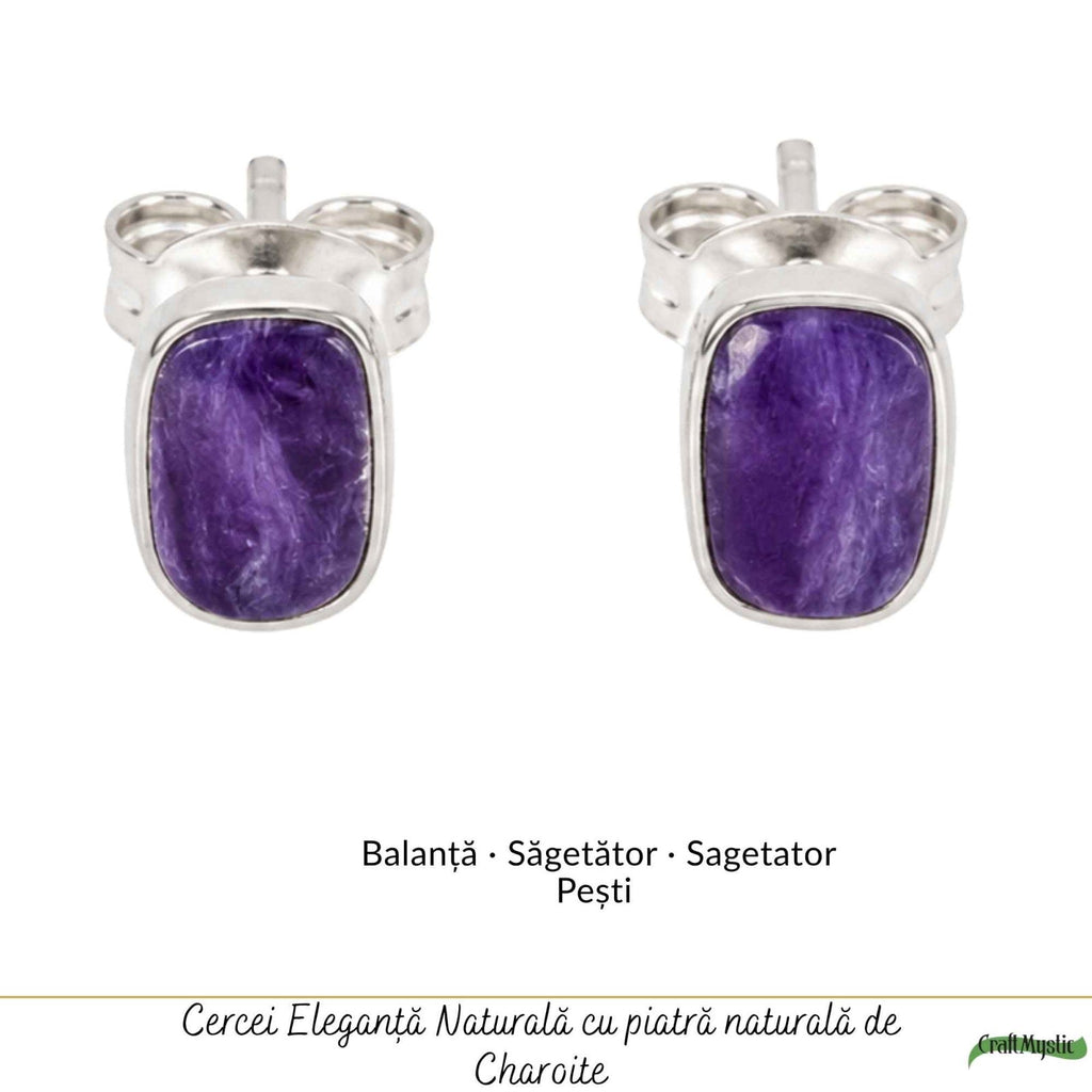 Cercei cu Charoit, Argint 925 – CraftMystic