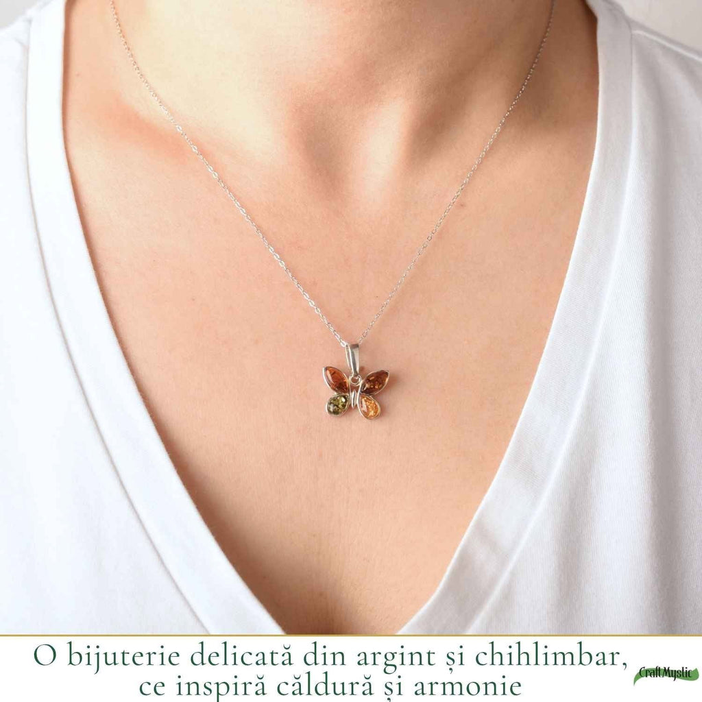 Colier cu Chihlimbar, Argint 925 – CraftMystic