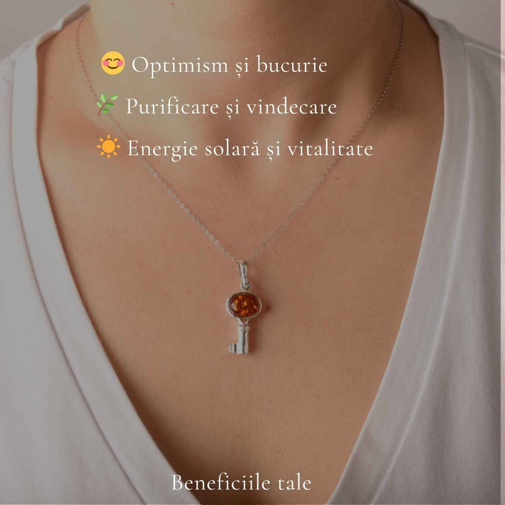 Colier cu Chihlimbar, Argint 925 – CraftMystic