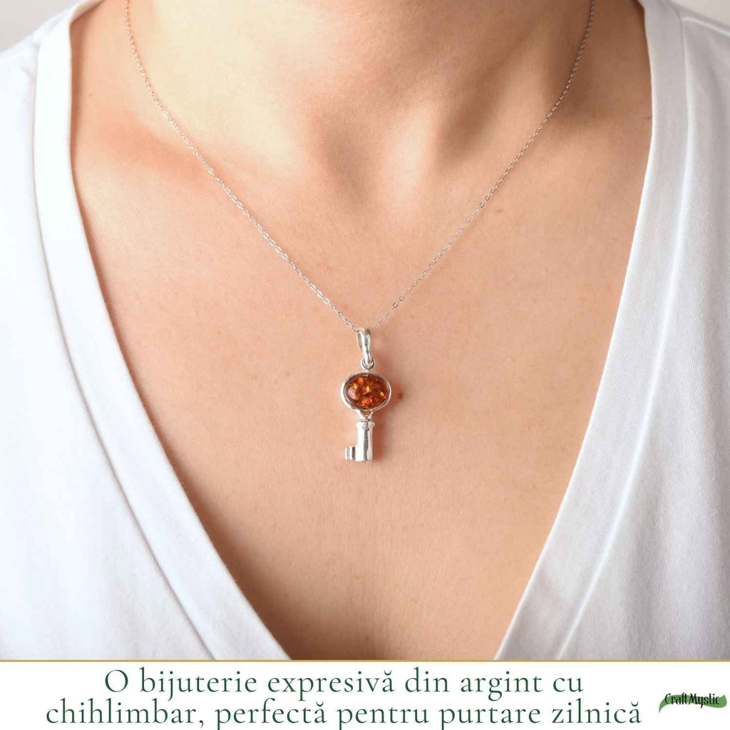 Colier cu Chihlimbar, Argint 925 – CraftMystic
