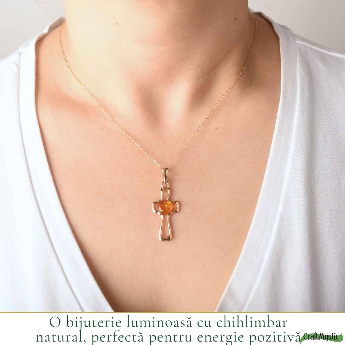Colier cu Chihlimbar, Argint 925 – CraftMystic