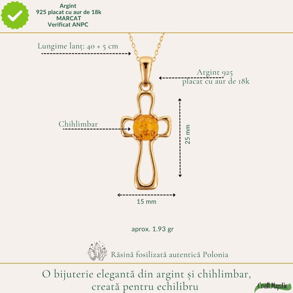 Colier cu Chihlimbar, Argint 925 – CraftMystic