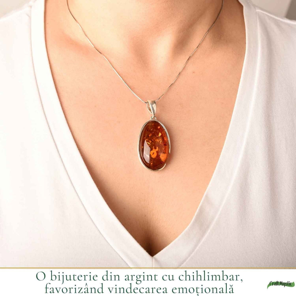 Colier cu Chihlimbar, Argint 925 – CraftMystic