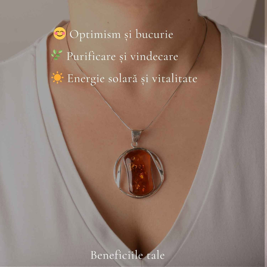 Colier cu Chihlimbar, Argint 925 – CraftMystic