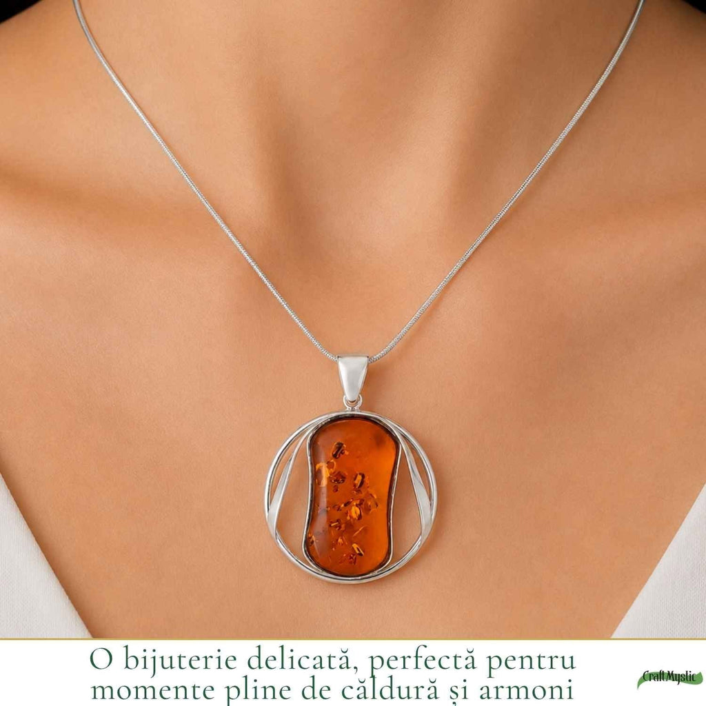 Colier cu Chihlimbar, Argint 925 – CraftMystic