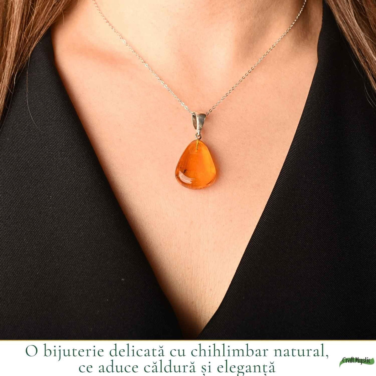 Colier cu Chihlimbar, Argint 925 – CraftMystic