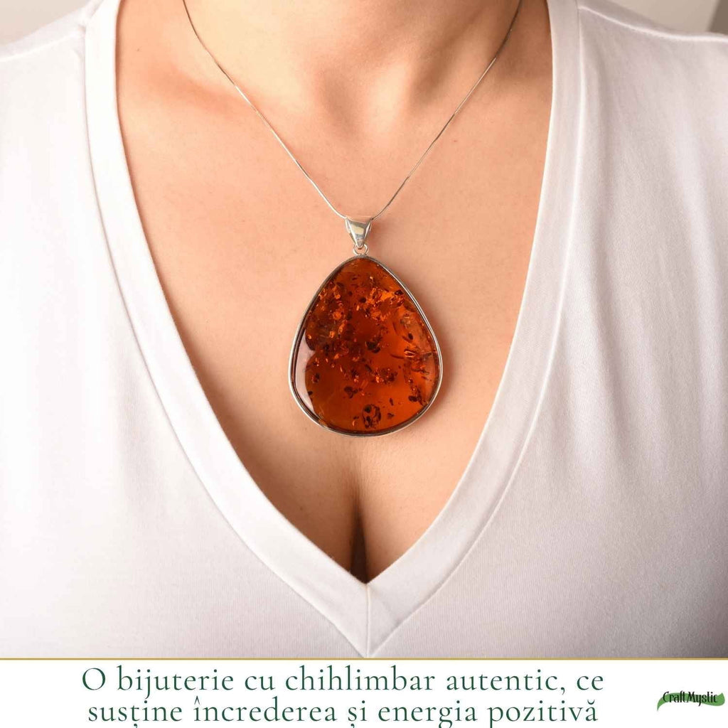 Colier cu Chihlimbar, Argint 925 – CraftMystic