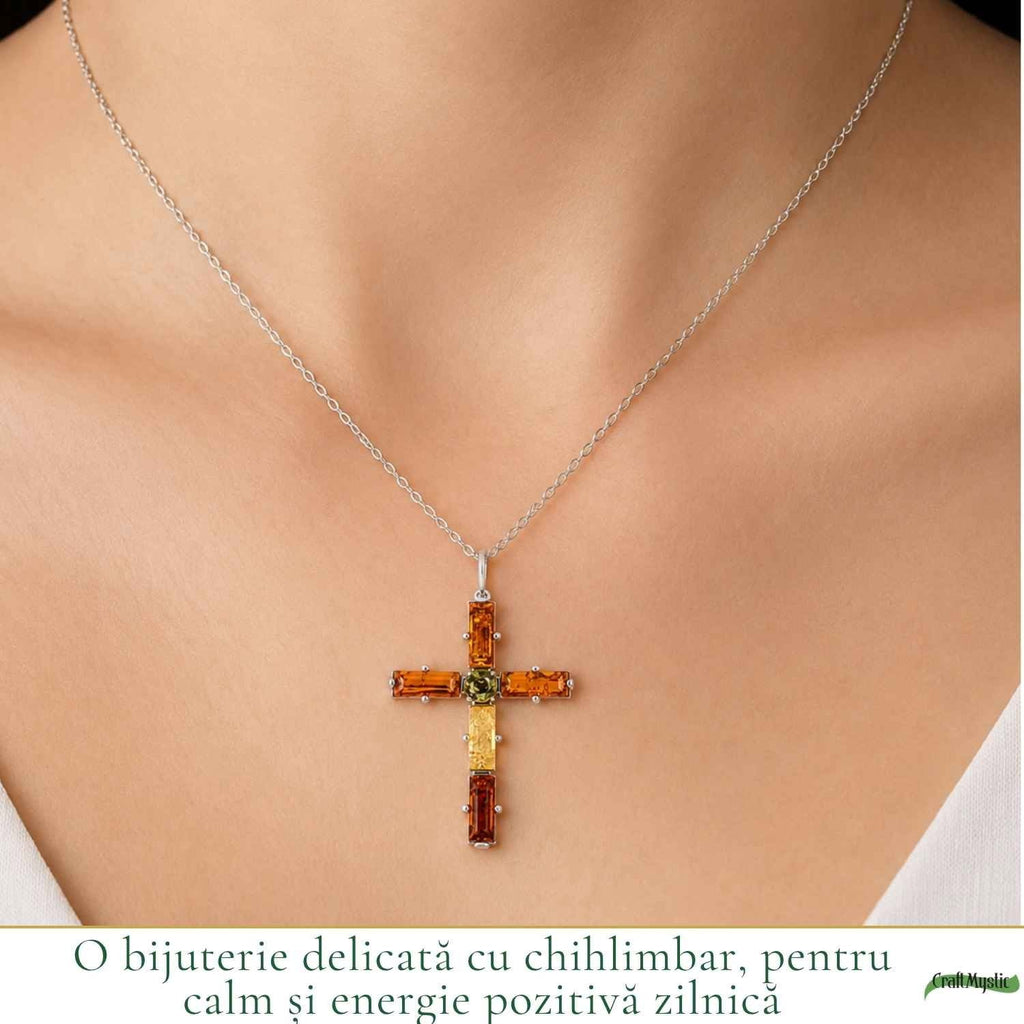 Colier cu Chihlimbar, Argint 925 – CraftMystic