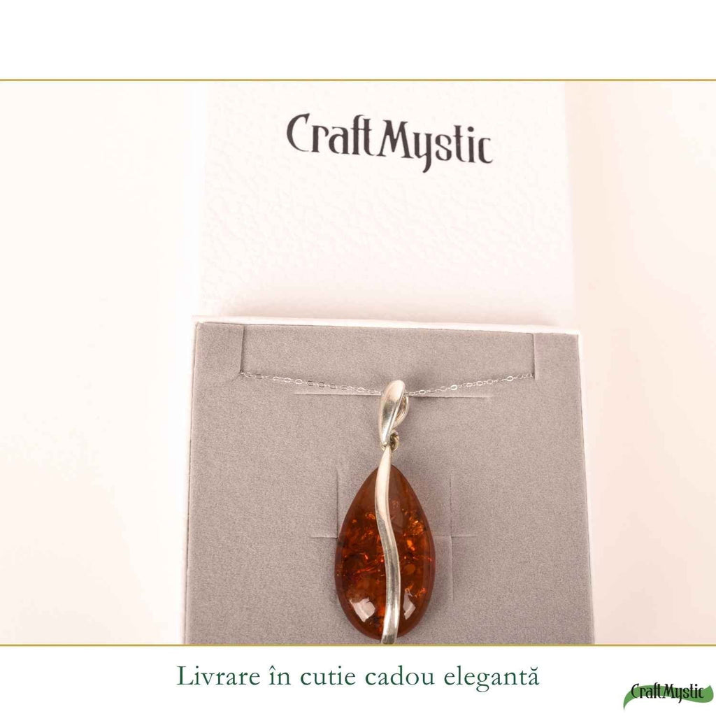 Colier cu Chihlimbar, Argint 925 – CraftMystic